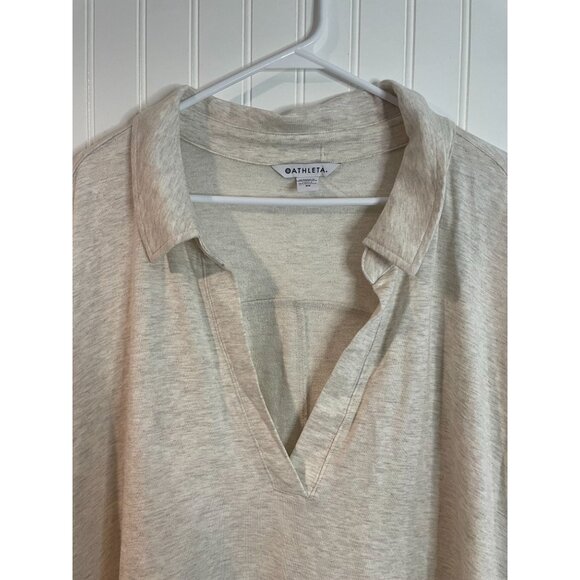 Athleta Womens Westwood Sweatshirt Tee 3XLight Heather Gray Modal Blend Relaxed - Picture 6 of 12